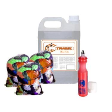 Imagem de Limpa Ferramentas (Clean Tools) 5 Litros, Pano Retalho 2Kg & Marcador 