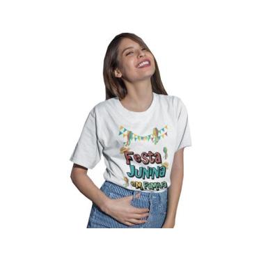 Imagem de Camiseta Juvenil Festa Junina em Família Arraiá Branca - Del France, 1