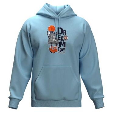 Imagem de Moletom Algodão Fechado Com Capuz E Bolso Canguru - Relaxado, Azul beb