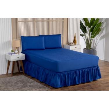 Imagem de Protetor de Colchão Impermeável Casal Queen + Saia 2 Elásticos + Porta