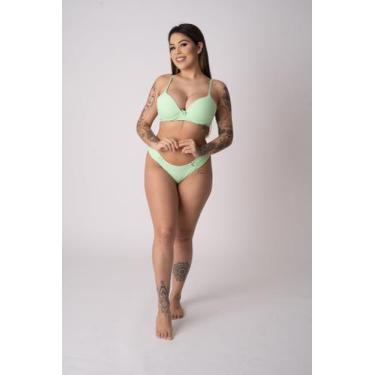 Imagem de Conjunto Básico Paradaise Verde em Microfibra Deluxe Lingerie, GG
