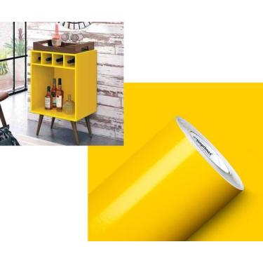 Imagem de Envelopamento adesivo vinil moveis 2Mx50cm Amarelo - Marca Imprimax co