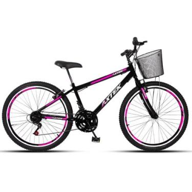 Imagem de Bicicleta Aro 26 Axtek Sport Gold Rebaixado V-Brake Mtb 21V Feminina, 