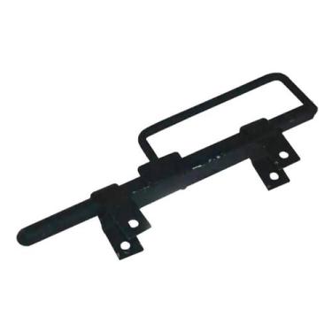 Imagem de Trinco Cavalo c/ Alça Para Portão e Porteira Aço Preto 370mm - Metasal