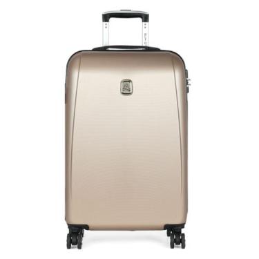 Imagem de Mala Viagem De Bordo Pequena Rodinhas 360 Polo King, Champanhe, Mf1046