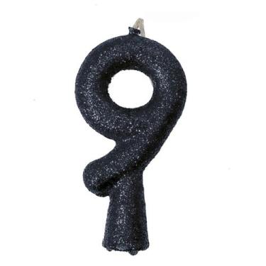 Imagem de Vela de Aniversário Puro Glitter Preta - Festcolor, 9