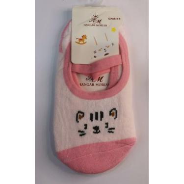 Imagem de Meia Sapatilha Pilates Infantil menina com Estampas Antiderrapante - G