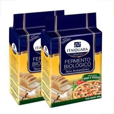 Imagem de kit 2 Fermento Biológico seco itaiquara instantaneo 500g