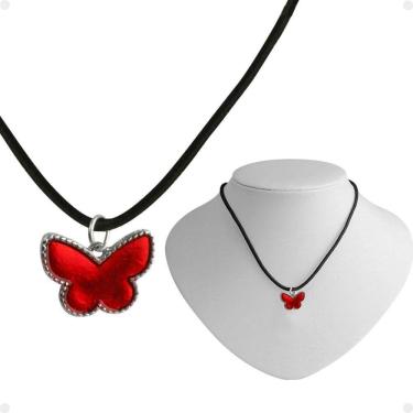 Imagem de Colar Menina Infantil + Pingente Borboleta Qualidade Premium