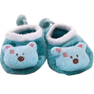 Imagem de Pantufa Sapatilha Bebê Plush 100% Poliéster Antiderrapante