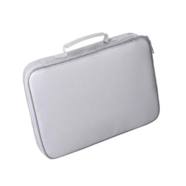 Imagem de oshhni Bolsa de documentos à prova de fogo, armazenamento de arquivo à prova de fogo, bolsa multifuncional, pasta de arquivo expansível para escritório, 3 Camadas Sem