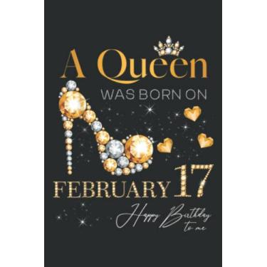 Imagem de A Was Born on February 17, 17Th February Birthday Nice: Lined Notebook: 6" x 9", 120 Pages, Lined Journal Notebook Birthday Gift Present.