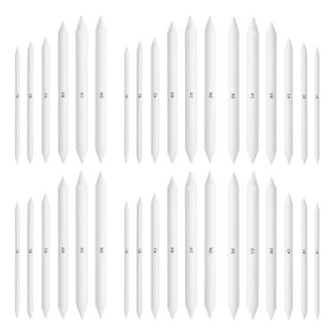 Imagem de YYWEYUS 36 peças de liquidificadores artísticos de mistura de tocos e tortilhões, lápis de desenho para estudantes, artistas, ferramentas de desenho de esboço de carvão, suprimentos de esboço