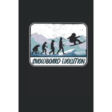 Imagem de Evolución de snowboard - cuaderno para conductores de snowboard: Libreta DIN A5 (6x9) para snowboarders y snöber con 120 páginas rayadas y días de la semana para función de agenda