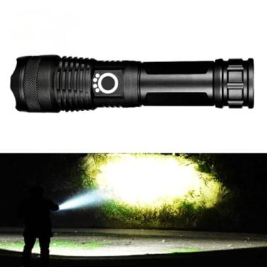 Imagem de Lanterna Tática Sabre de Luz, Alcance 2 Mil Metros, LED Militar, Zoom Regulável, Recarregável USB, Função Power Bank, Resistente à Água, Compacta e Durável, Incluindo Função Estroboscópica.