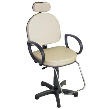 Imagem de Cadeira Poltrona Salão Cabeleireiro Pérola Roma Pistão A Gás - For-Ty