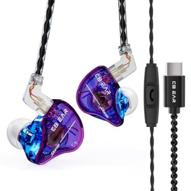 Imagem de Fones de ouvido KBEAR Storm USB tipo C para Samsung Galaxy s23 s22 s21 s20 fones de ouvido intra-auriculares ultra com fio, cabo OFC banhado a prata destacável de alta resolução