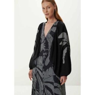 Imagem de Vestido Midi Chemise Estampado com Máxi Mangas-Feminino