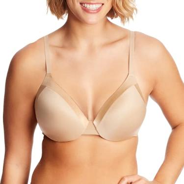 Imagem de Maidenform Sutiã feminino Comfort Devotion, cobertura total, sutiã com aro, sutiã de camiseta almofadada, Bege, 34D