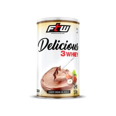 Imagem de Delicious 3 Whey Proteína Hidrolisada Concentrada E Isolada Lata 450g 