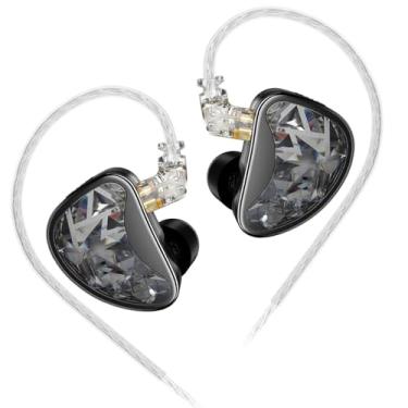 Imagem de Fones de ouvido KZ AS24 24BA híbridos para monitor auricular, versão ajustável IEM com fio, cabo OFC embutido de 0,78 mm de 2 pinos banhado a prata para cantor músico audiófilo
