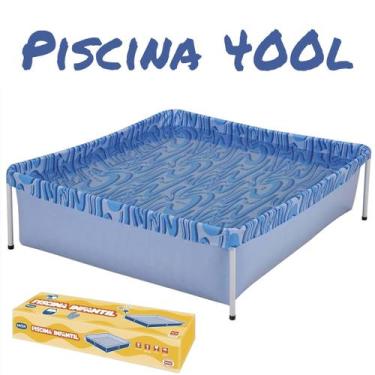 Imagem de Piscina Infantil Quadrada Estrutural Tamanhos Mor, 400 Litros