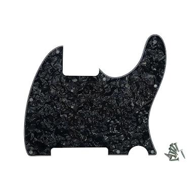 Imagem de ROZILO 8 furos Tele Blank Guitar Pickguard Tele Pick Guard placa contra arranhões para Telecaster Black Pearl