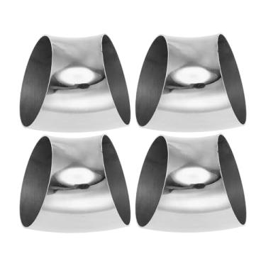 Imagem de Motoforti 4 peças 45 graus mandril curva cotovelo carro modificado tubo de escape tubulação 8.9 cm espessura OD 1,5 mm/16GA 89x115x1.5mm 201 aço inoxidável tom prata