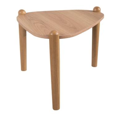 Imagem de Mesa de Centro Orgânica Artesano 60 cm (Largura) em MDP Hanover e Pés em Madeira Maciça