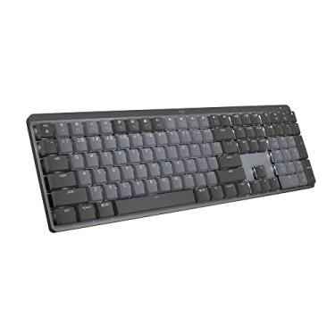 Imagem de Logitech Teclado mecânico de desempenho iluminado sem fio MX, interruptores silenciosos táteis, Bluetooth, USB-C, macOS, Windows, Linux, iOS, Android, grafite - com assinatura gratuita da Adobe