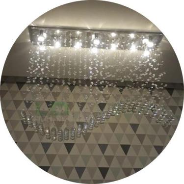Imagem de Lustre Moderno Para Sala de Jantar Base Retangular 90cmx25cm - LUZ DEC