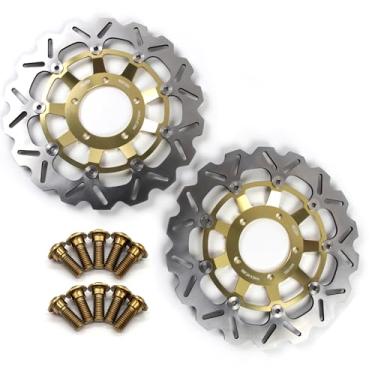 Imagem de Discos de freio dianteiros flutuantes com parafusos de montagem para Triumph Daytona 675 2006-2016 675R 2010-2012, Street Triple 675 2007-2012 675R 2009-2012, acessórios de substituição de motocicleta