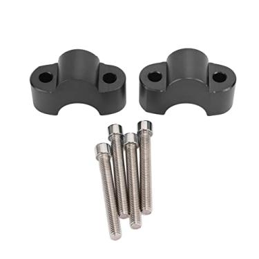 Imagem de GRCFUMO 1 par Motocicleta Riser de braçadeira do guidão, alumínio de alumínio Riser de motocicleta com parafusos, kit de braçadeira de monte de altura de 30 mm para Z900RS 2017 a (Preto)