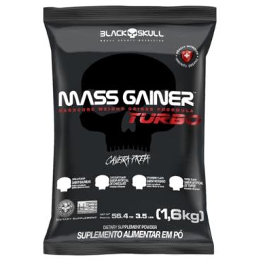 Imagem de Black Skull Refil Mass Gainer Turbo Morango 1 6Kg