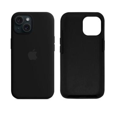 Imagem de Capinha Compatível com iPhone 15 Silicone Premium com Interior Aveluda