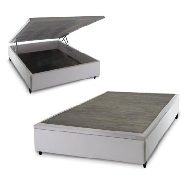 Imagem de Base Box Baú Branco Casal 138x188x45 - King House