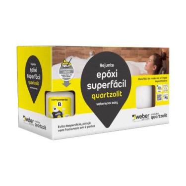 Imagem de Rejunte Epóxi Superfácil Cinza Platina 1kg - Quartzolit