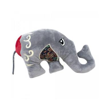 Imagem de Almofada Elefante 54cm Pelúcia - tasco, Cinza