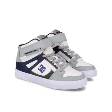 Imagem de DC Shoes Tênis de skate unissex infantil Pure Hi Top Ev, Cinza/Azul/Branco, 12.5 Little Kid