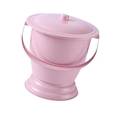 Imagem de harayaa Spittoon com tampa e manusear o pee pee pee balde portátil doméstico de urinol urinal maconha para fêmea bedroom de cama à, Rosa