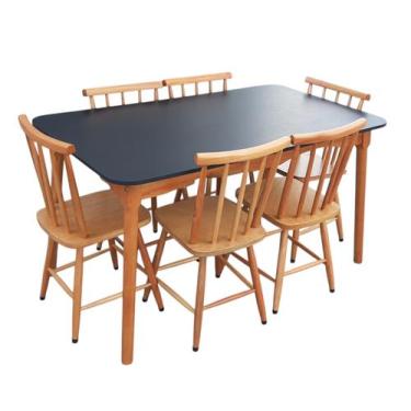 Imagem de Jogo de Jantar Colonial Brisa Mesa 137X80 cm 06 Cadeiras Top - SCHOLL,