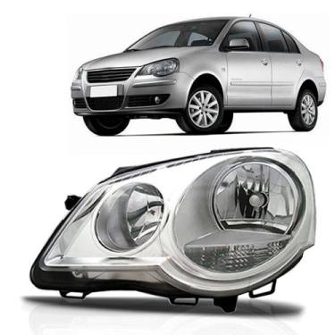 Imagem de Farol Polo 2007 2008 2009 2010 2011 2012 Elétrico Cromado C/ Motor - T