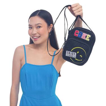 Imagem de Bolsa Transversal Shoulder Bag Coca-Cola Enjoy Preta