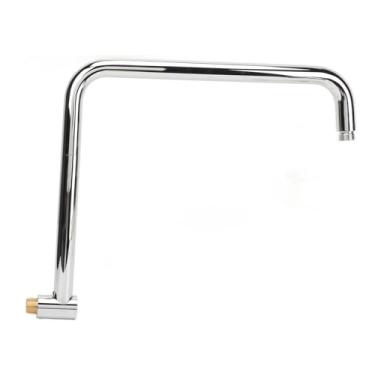 Imagem de 14Inch S Forma Chuveiro Extensão Braço Aço Inoxidável, Rotação de 360 ° Chuva Chuveiro Substituição Da Tubulação, Cintura Alta Chuveiro Longo Escovado Extensor Horizontal Tubo,