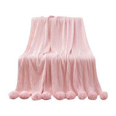 Imagem de FytStycale Cobertor de arremesso de malha coberta cobertor aconchegante 39,37 polegadas, Rosa
