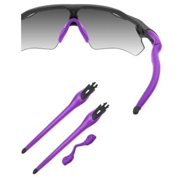 Imagem de HILEEN Óculos de sol de substituição preto fosco para óculos de sol Oakley Radar EV Path Pitch Advancer - Roxo