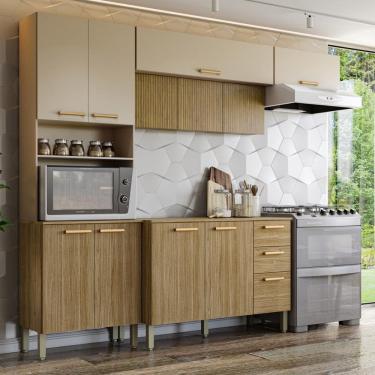 Imagem de Armário de Cozinha Completa com Balcão Com Tampo 12 Portas Urbane