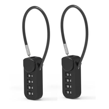 Imagem de UP Security Trava de combinação de 4 dígitos, cadeado combinado com código, combinação de cadeado pequeno para bagagem, mala, armário de academia, zíper de mochila, estojo de arma, portão de cerca