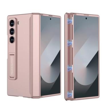 Imagem de Capa Antichoque Premium para Galaxy Z Fold6 Proteção para Dobradiça, Película HD e Suporte 3 posições (Rosa)