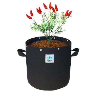 Imagem de Vaso Feltro 15 Litros para Cultivo com Alças e Furos para LST
